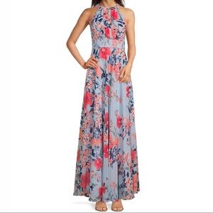 ELIZA J Floral Halter Maxi Dress